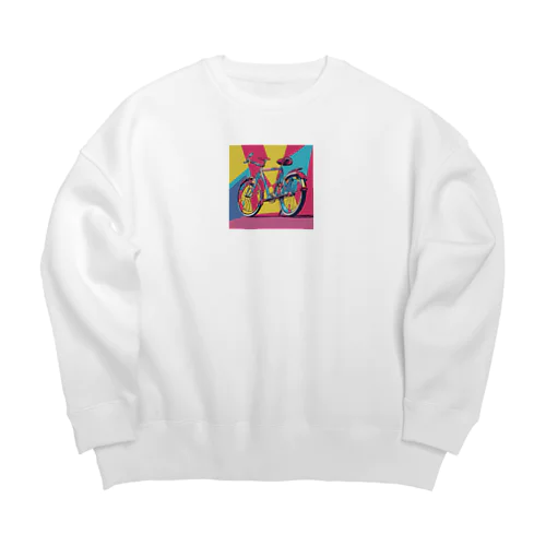 POPART bicycle Big Crew Neck Sweatshirt