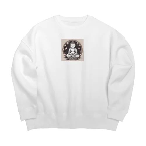 可愛い仏様 Big Crew Neck Sweatshirt