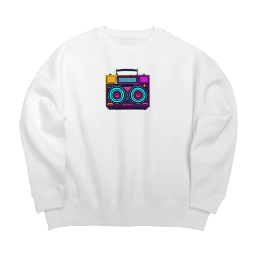 レトロなラジカセ Big Crew Neck Sweatshirt