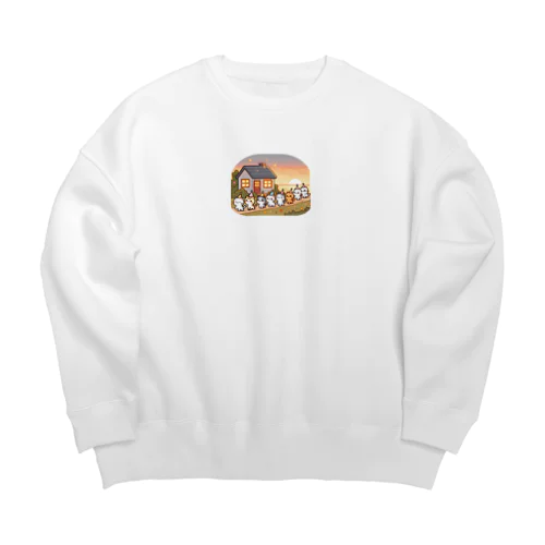 子猫のパーティーの帰り Big Crew Neck Sweatshirt