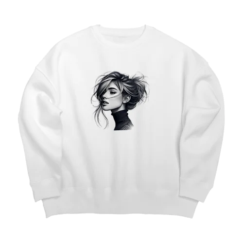 ✨Elegant Sketch✨ Big Crew Neck Sweatshirt