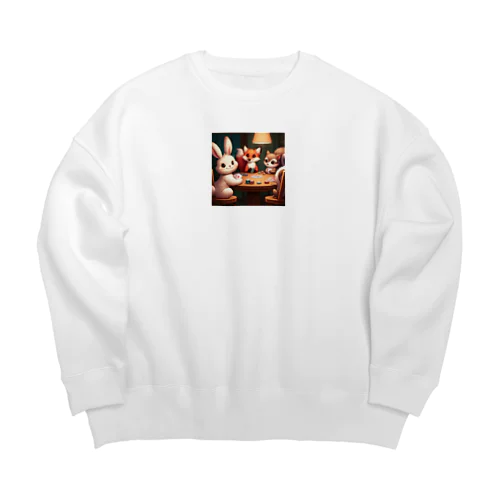 ポーカーアニマルズ Big Crew Neck Sweatshirt