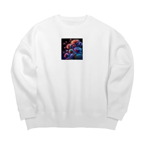 幻想的な花 3 Big Crew Neck Sweatshirt