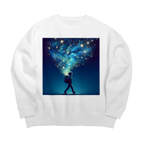 星空を運ぶ夢想家 Big Crew Neck Sweatshirt