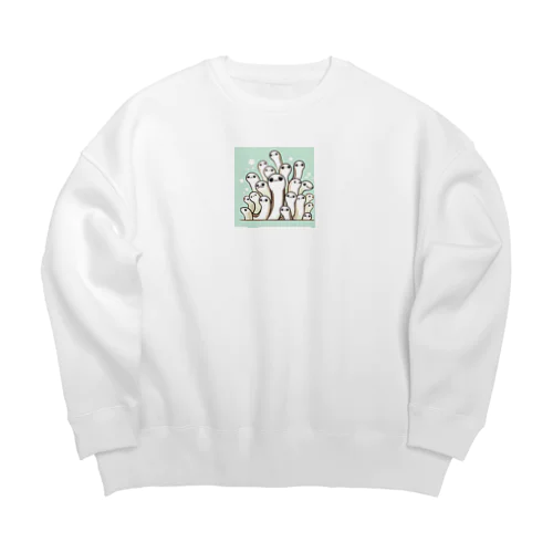 ちんあなごくん Big Crew Neck Sweatshirt