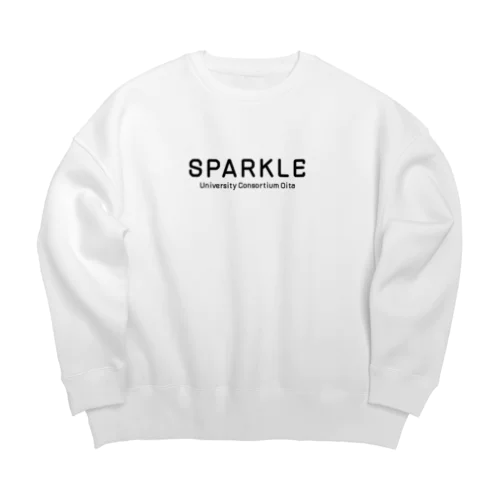 SPARKLE-シンプル Big Crew Neck Sweatshirt