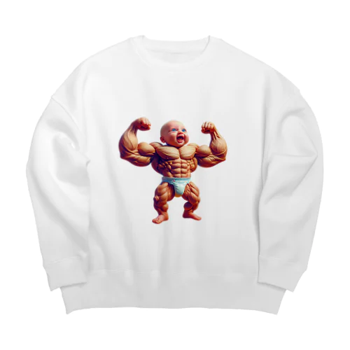 マッチョ赤ちゃん Big Crew Neck Sweatshirt