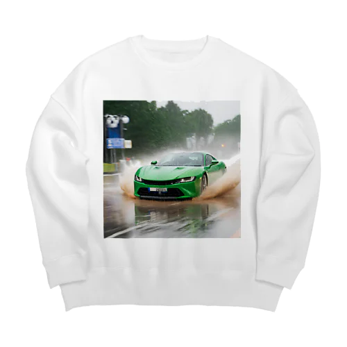 雨の疾走 Big Crew Neck Sweatshirt