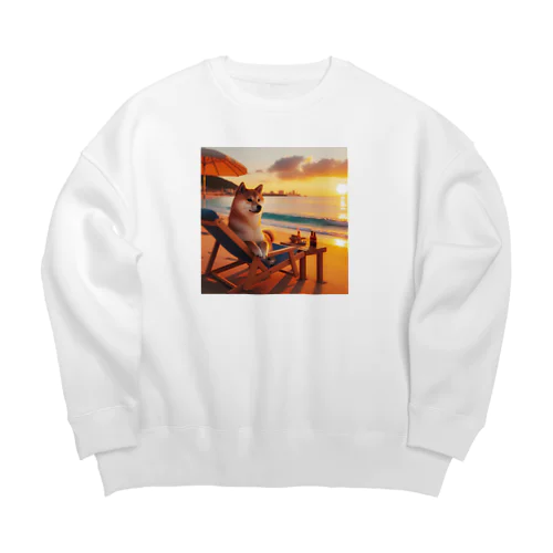 たそがれ大輔　8才柴犬 Big Crew Neck Sweatshirt