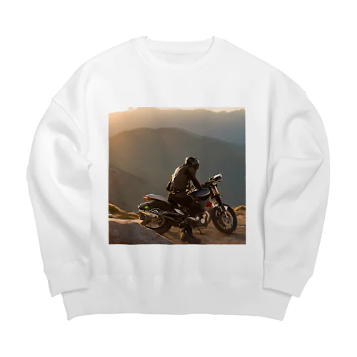 山頂の黄昏時 Big Crew Neck Sweatshirt