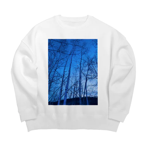 神秘的な青い世界 Big Crew Neck Sweatshirt