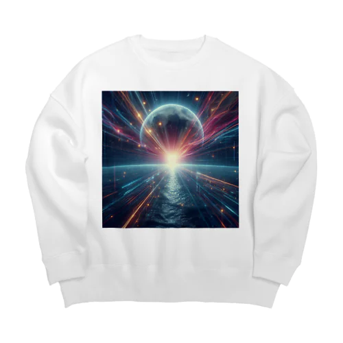 宇宙の美しい未来を切り開く月の輝き✨ Big Crew Neck Sweatshirt