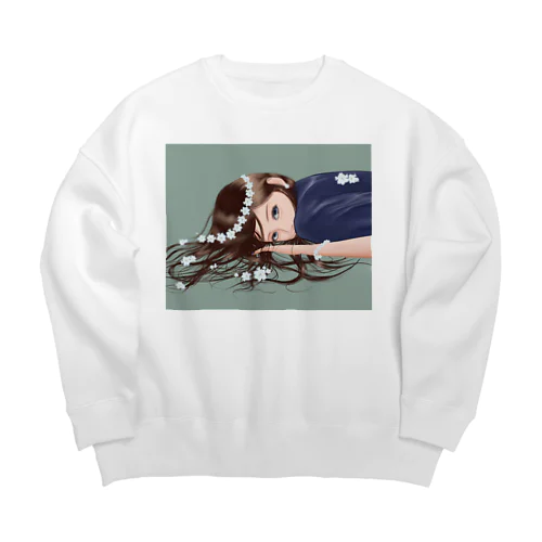 花かんむり Big Crew Neck Sweatshirt