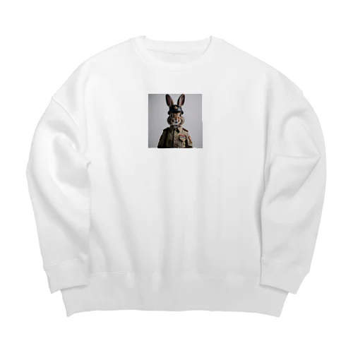 軍人ウサギ#6 Big Crew Neck Sweatshirt