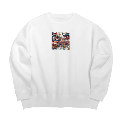 日本の祭り Big Crew Neck Sweatshirt