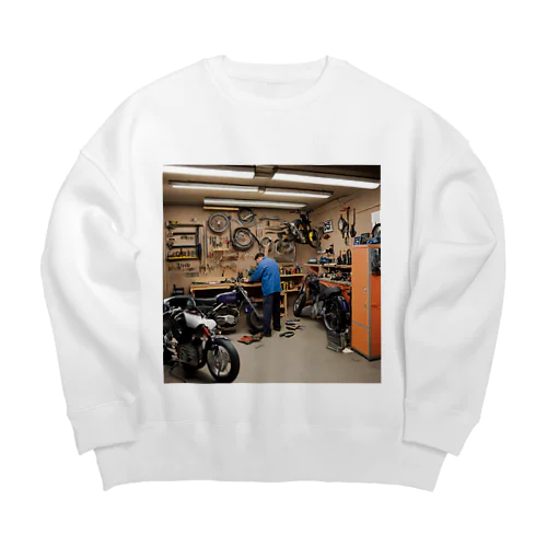 熟練のメカニック、創造の空間 Big Crew Neck Sweatshirt