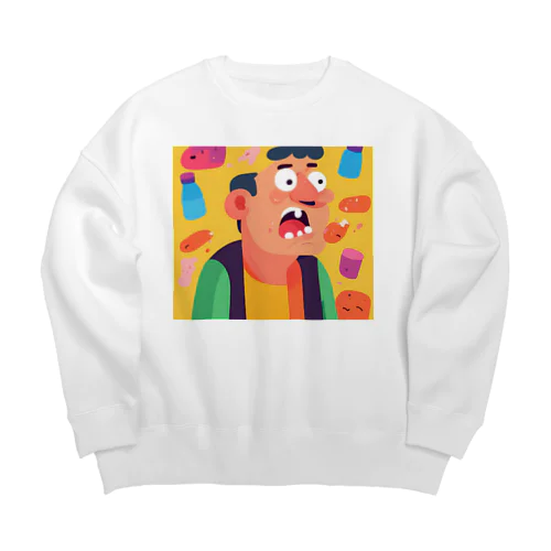 粘り強い男 Big Crew Neck Sweatshirt