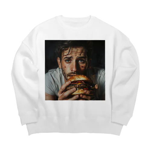 ハンバーガーと男　エンジェル717 2065 Big Crew Neck Sweatshirt