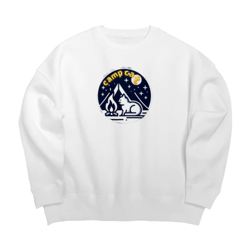 Camp cat Big Crew Neck Sweatshirt