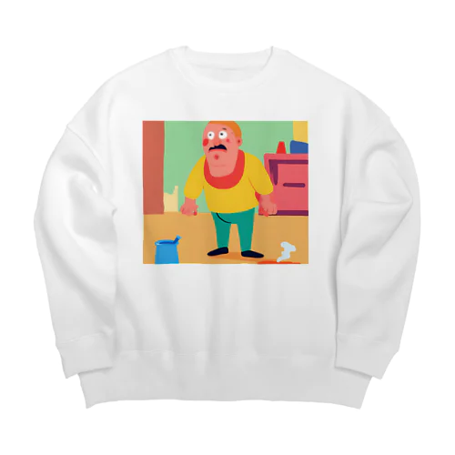 忍耐強い男 Big Crew Neck Sweatshirt