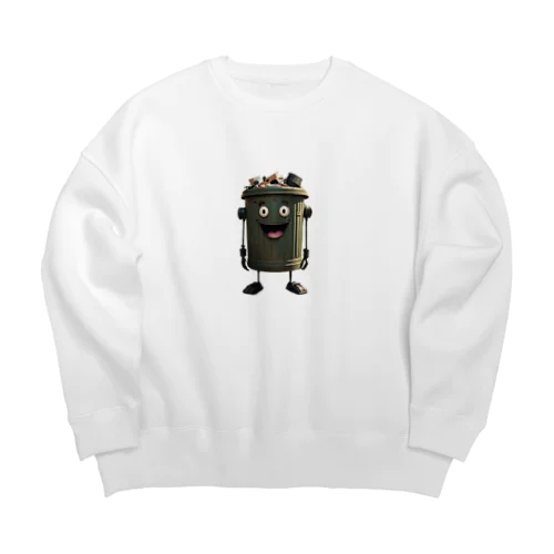 ゴミ箱妖怪　ダボさん Big Crew Neck Sweatshirt