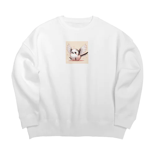 もちもちシマエナガ Big Crew Neck Sweatshirt