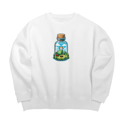 瓶CAT Big Crew Neck Sweatshirt