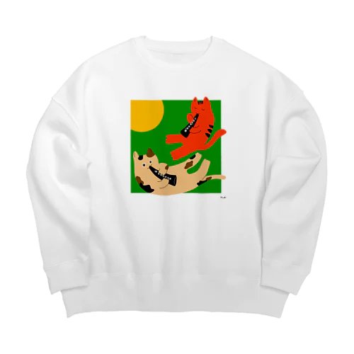 くらりねっとねこちゃんズ Big Crew Neck Sweatshirt