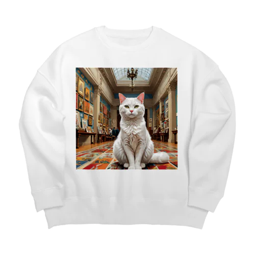 美術館で記念写真 Big Crew Neck Sweatshirt