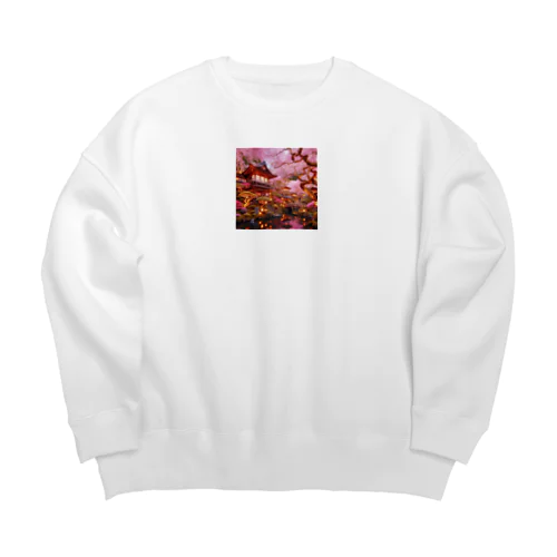 癒しの風景 Big Crew Neck Sweatshirt