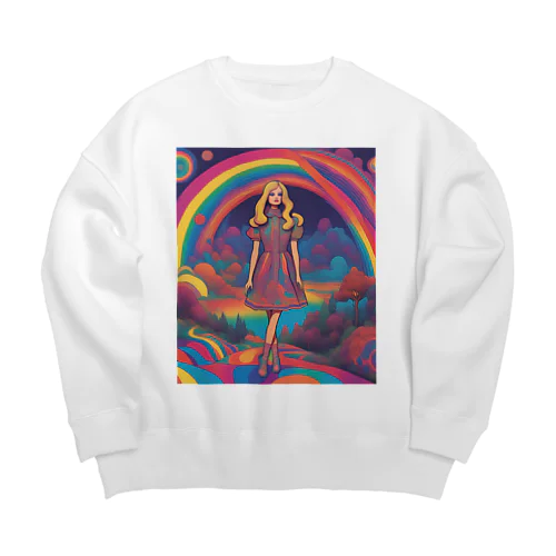 psych girl Big Crew Neck Sweatshirt