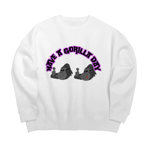 イケてるゴリラのHave a Gorilla day Big Crew Neck Sweatshirt