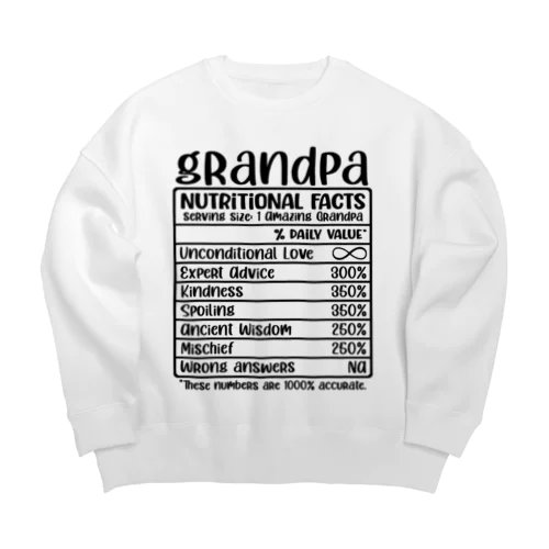 おじいちゃんの栄養成分 Big Crew Neck Sweatshirt