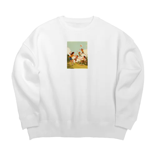 楽しそうな子供たち Big Crew Neck Sweatshirt