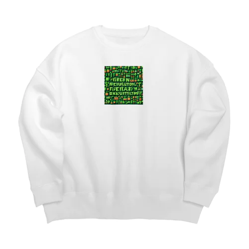 グリーンレボ Big Crew Neck Sweatshirt