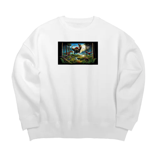 恐竜Ｔシャツを着て福井恐竜博物館へ行こう！ Big Crew Neck Sweatshirt