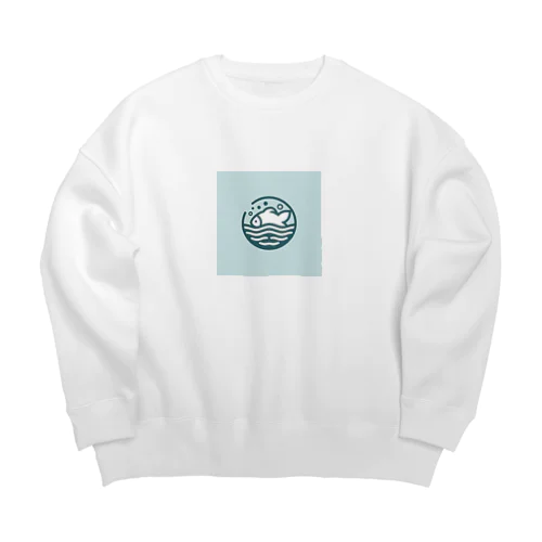 シンプルなお魚 Big Crew Neck Sweatshirt