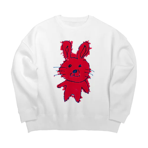 ぬりえどうぶつうさぎ Big Crew Neck Sweatshirt