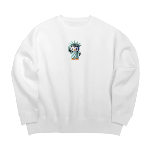 自由のペンギン像 Big Crew Neck Sweatshirt