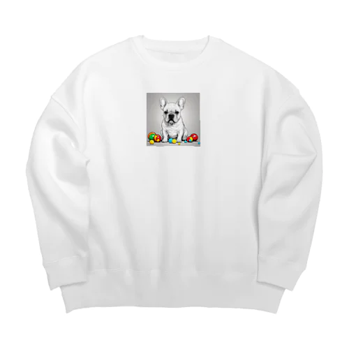 いたずら好きなフレンチブルドッグ Big Crew Neck Sweatshirt