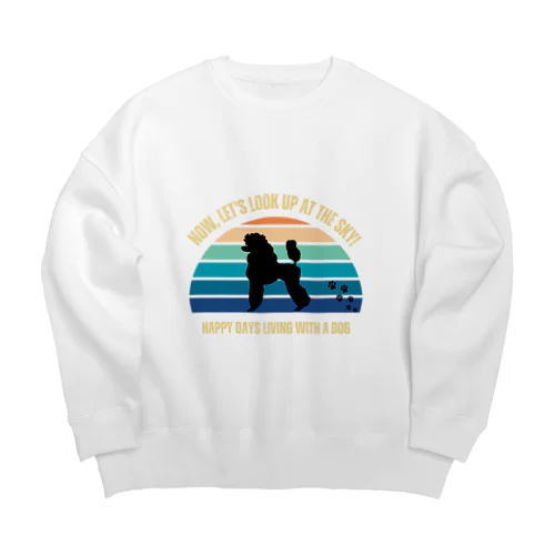 わんちゃん　スタンダードプードル Big Crew Neck Sweatshirt