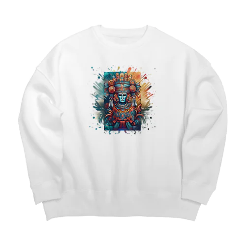 アステカあたりの雨の神様 Big Crew Neck Sweatshirt