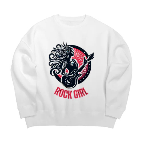ROCK GIRL Big Crew Neck Sweatshirt