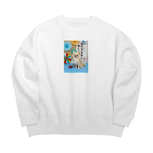 ロングコートチワワのクウ太 Big Crew Neck Sweatshirt