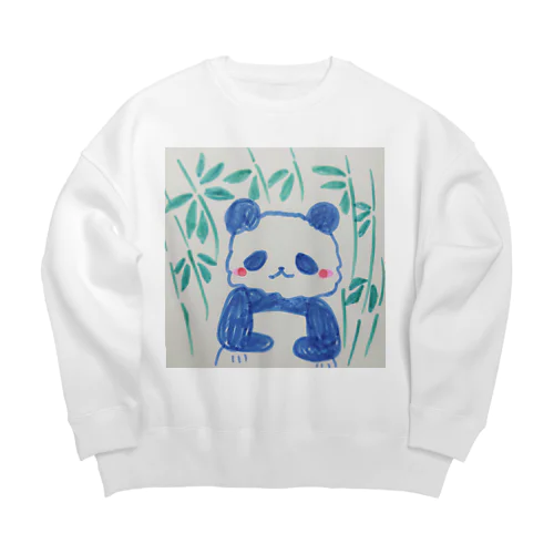 モフモフパンダ君 Big Crew Neck Sweatshirt