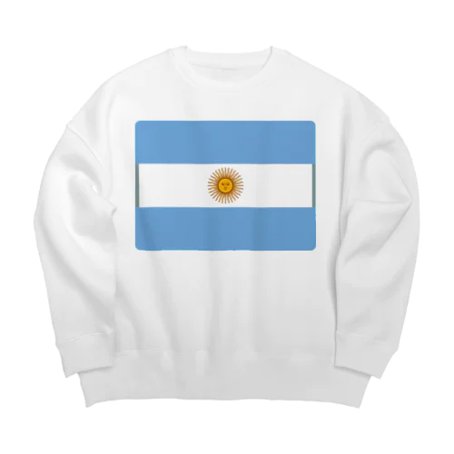 アルゼンチンの国旗 Big Crew Neck Sweatshirt