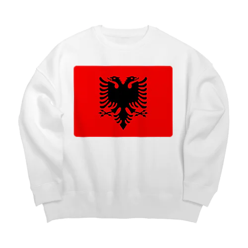 アルバニアの国旗 Big Crew Neck Sweatshirt