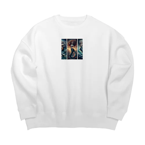 海の深海に住む幻想的なクリーチャー、「セイレーン」 Big Crew Neck Sweatshirt