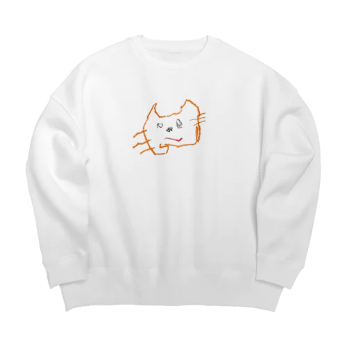 だいだいの猫ちゃん Big Crew Neck Sweatshirt