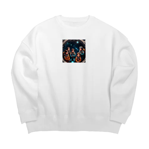 未来を切り拓く子供たち Big Crew Neck Sweatshirt